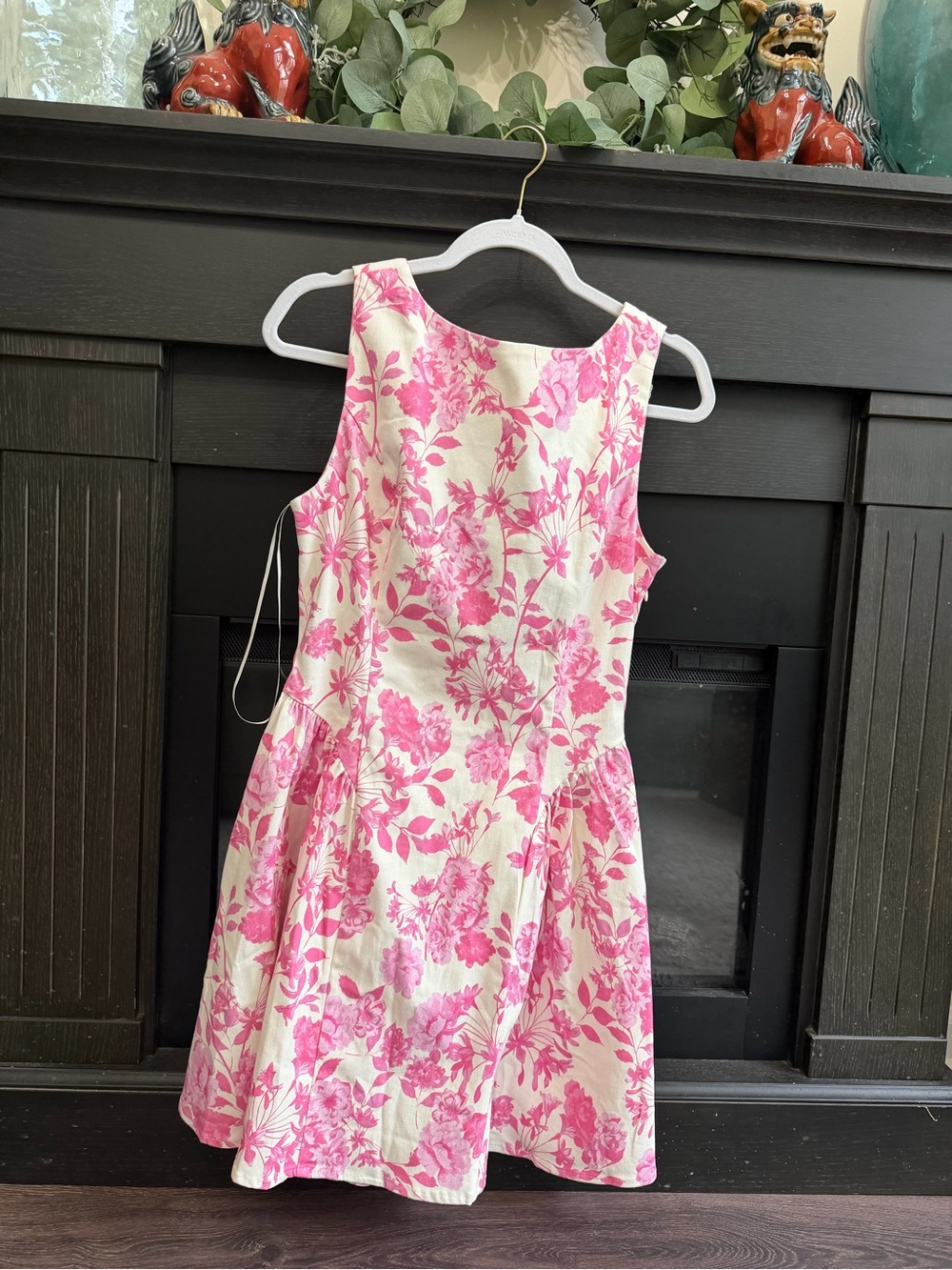 Flying Tomato Pink and White Floral Fit-and-Flare Dress